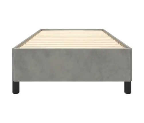 Voodiraam Ilma Madratsita, Helehall, 80X200 cm Samet