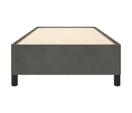 Gultas Rāmis Bez Matrača, Tumši Pelēks Samts, 80X200 Cm Vidaxl