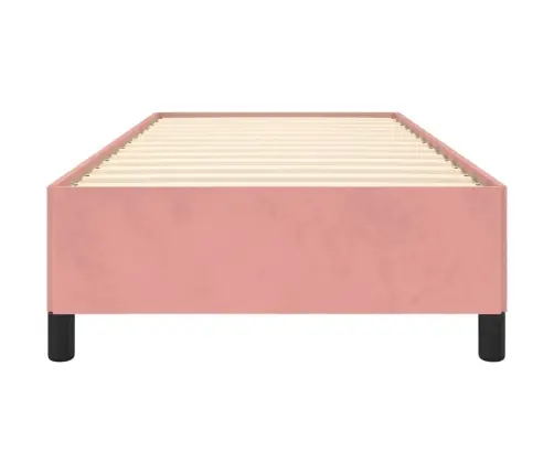 Gultas Rāmis, Rozā Samts, 90X190 Cm Vidaxl