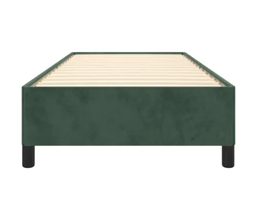 Gultas Rāmis Bez Matrača, Tumši Zaļš Samts, 90X200 Cm Vidaxl