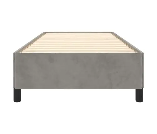 Voodiraam Ilma Madratsita, Helehall, 100X200 cm Samet