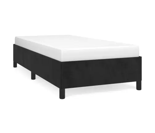 Gultas Rāmis Bez Matrača, Melna Samts, 100X200 Cm Vidaxl