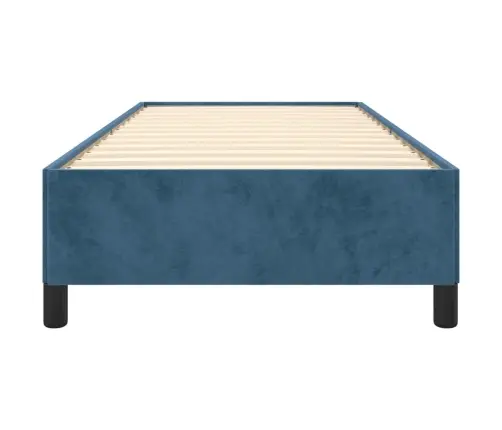 Lovos Rėmas Be Čiužinio Tamsiai Mėlynas 100X200 Cm Aksomas