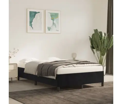 Voodiraam Ilma Madratsita Must 120X200 Cm Samet