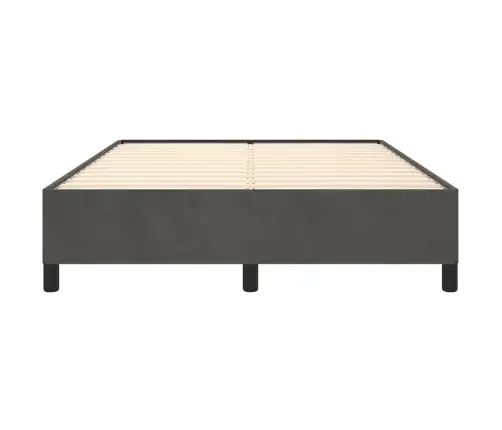 Voodiraam Ilma Madratsita, Tumehall, 140X190 cm Samet