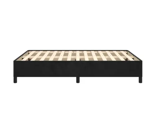 Gulta Bez Matrača, Melns, 140X190 Cm, Samts Vidaxl