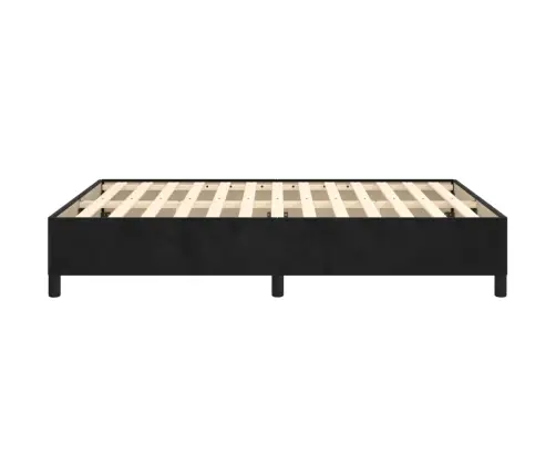 Voodiraam Ilma Madratsita, Must, 140X200 cm Samet