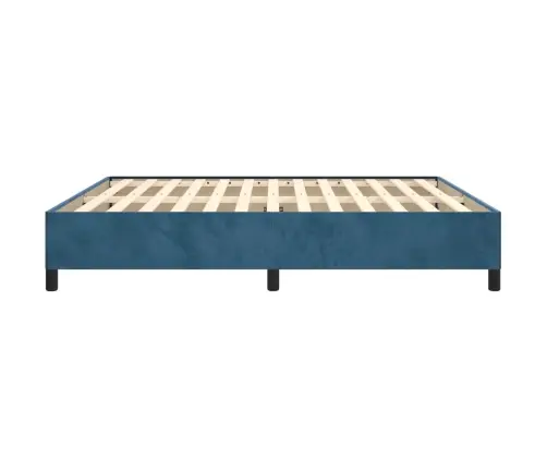 Lovos Rėmas Be Čiužinio Tamsiai Mėlynas 160X200 Cm Aksomas
