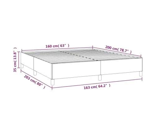 Lovos Rėmas Be Čiužinio Tamsiai Mėlynas 160X200 Cm Aksomas