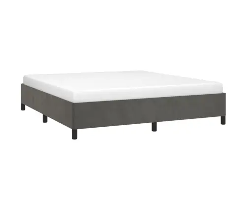 Lovos Rėmas Be Čiužinio, Tamsiai Pilkas, 180X200cm Aksomas