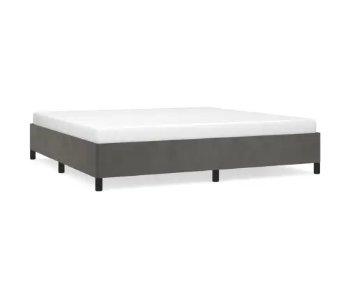 Lovos Rėmas Be Čiužinio, Tamsiai Pilkas, 200X200cm Aksomas