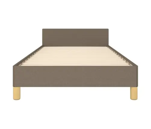 Gultas Rāmis Ar Galvgali Bez Matrača Pelēkbrūns 80X200Cm Audums Vidaxl