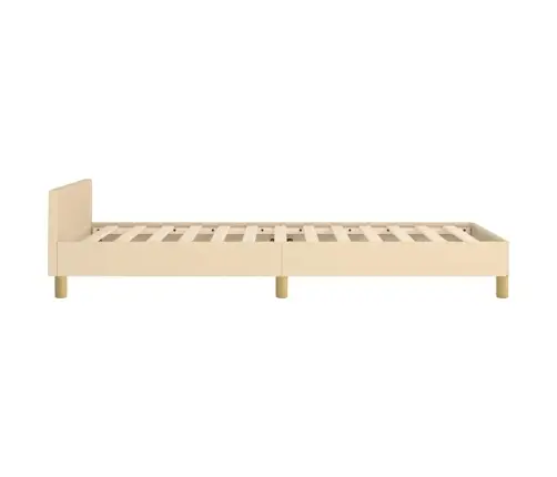 Gultas Rāmis Ar Galvgali Bez Matrača Krēmkrāsas 80X200Cm Audums Vidaxl Gultas Rāmis Ar Galvgali Bez Matrača Krēmkrāsas 80X200Cm Audums Vidaxl