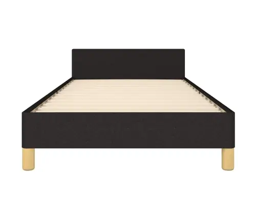 Gultas Rāmis Ar Galvgali Bez Matrača, Melns, 90X200 Cm, Audums Vidaxl