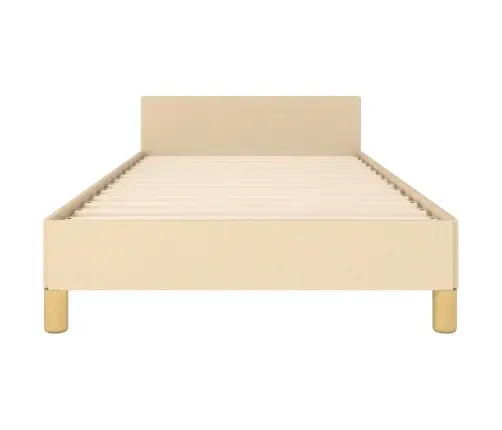 Lovos Rėmas Su Galvūgaliu Be Čiužinio Kreminės 90X200Cm Audinys