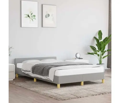 Gultas Rāmis Bez Matrača, Gaiši Pelēks, 120X200 Cm, Audums Vidaxl