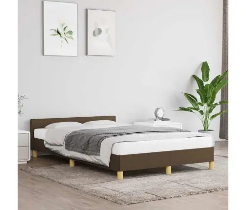 Voodiraam Ilma Madratsita Tumepruun 120X200 Cm Kangas