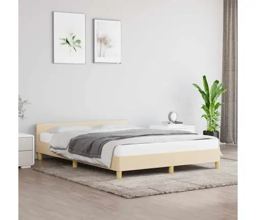 Lovos Rėmas Be Čiužinio, Kreminės Spalvos, 140X190cm Audinys