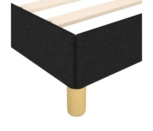 Gulta Bez Matrača, Melns, 140X200 Cm, Audums Vidaxl