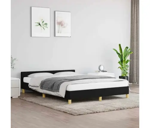 Gulta Bez Matrača, Melns, 140X200 Cm, Audums Vidaxl