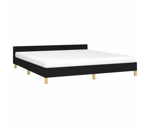 Gulta Bez Matrača, Melns, 160X200 Cm, Audums Vidaxl