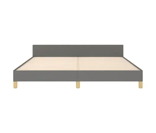 Gulta Bez Matrača, Tumši Pelēks, 180X200 Cm, Audums Vidaxl