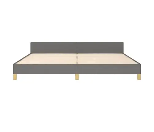 Gulta Bez Matrača, Tumši Pelēks, 200X200 Cm, Audums Vidaxl