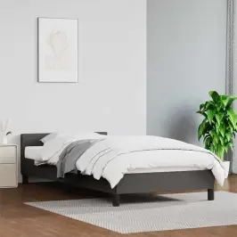 Gultas Rāmis Ar Galvgali Bez Matrača, Pelēks, 90X190 Cm Vidaxl Gultas Rāmis Ar Galvgali Bez Matrača, Pelēks, 90X190 Cm Vidaxl
