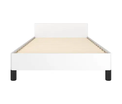Gultas Rāmis Ar Galvgali Bez Matrača, Balts, 100X200 Cm Vidaxl