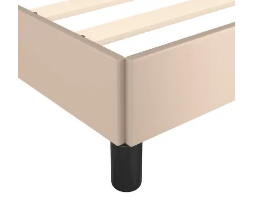 Gultas Rāmis Ar Galvgali Bez Matrača, Kapučīno, 100X200 Cm Vidaxl