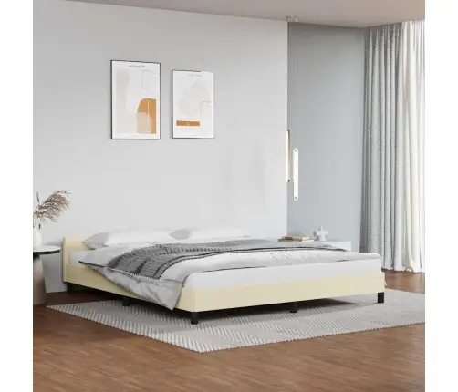 Lovos Rėmas Su Galvūgaliu Be Čiužinio, Kreminės, 160X200Cm