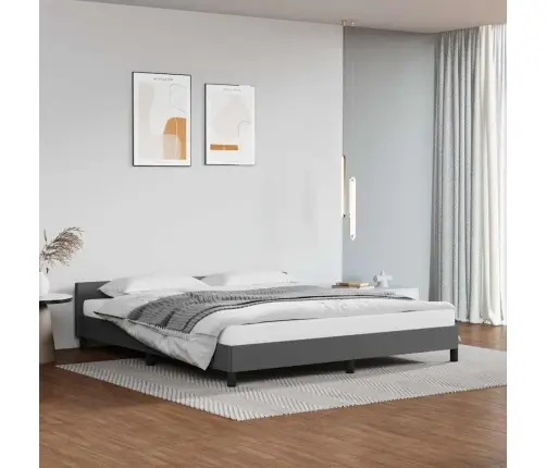 Lovos Rėmas Su Galvūgaliu Be Čiužinio, Pilkas, 180X200Cm