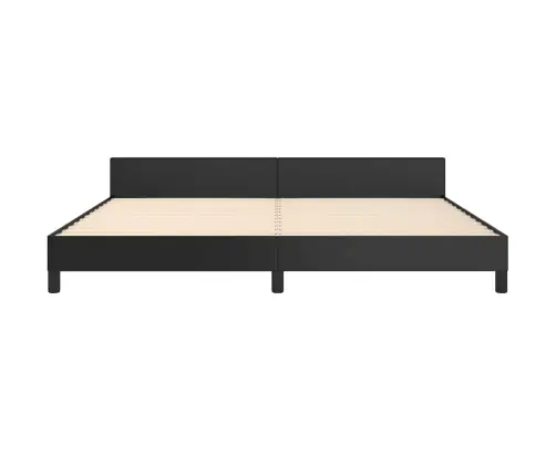 Gultas Rāmis Ar Galvgali Bez Matrača, Melns, 200X200 Cm Vidaxl