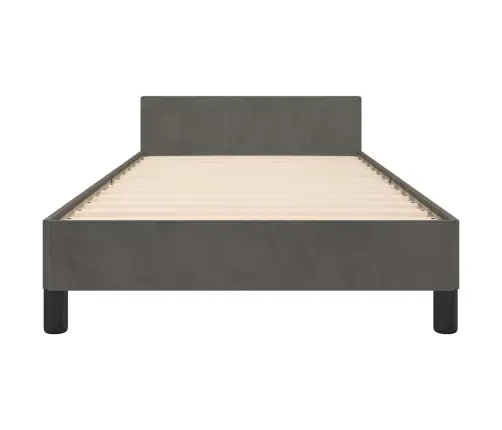 Gultas Rāmis Bez Matrača, Tumši Pelēks Samts, 80X200 Cm Vidaxl
