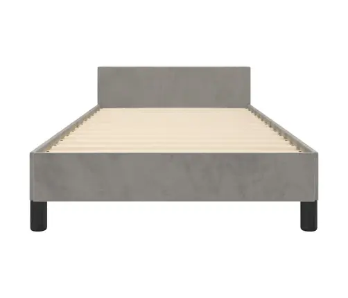 Voodiraam Ilma Madratsita, Helehall, 100X200 cm Samet