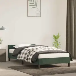 Gultas Rāmis Bez Matrača, Tumši Zaļš Samts, 100X200 Cm Vidaxl Gultas Rāmis Bez Matrača, Tumši Zaļš Samts, 100X200 Cm Vidaxl