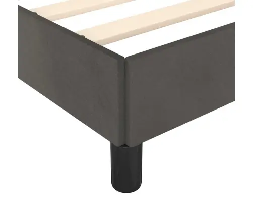 Voodiraam Ilma Madratsita, Tumehall, 120X200 cm Samet