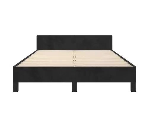 Lovos Rėmas Be Čiužinio, Juodos Spalvos, 120X200cm Aksomas