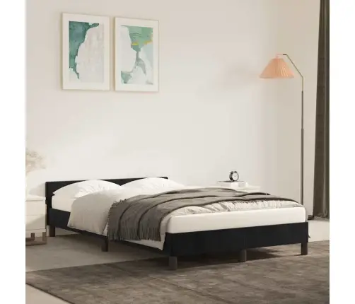 Lovos Rėmas Be Čiužinio, Juodos Spalvos, 120X200cm Aksomas