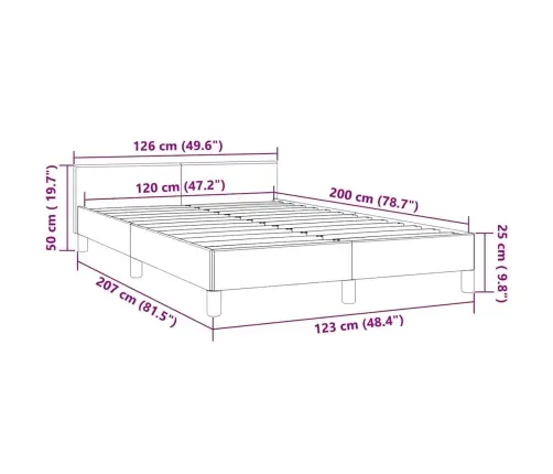 Lovos Rėmas Be Čiužinio Tamsiai Mėlynas 120X200 Cm Aksomas