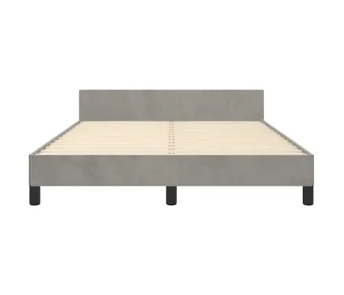 Voodiraam Ilma Madratsita, Helehall, 140X200 cm Samet