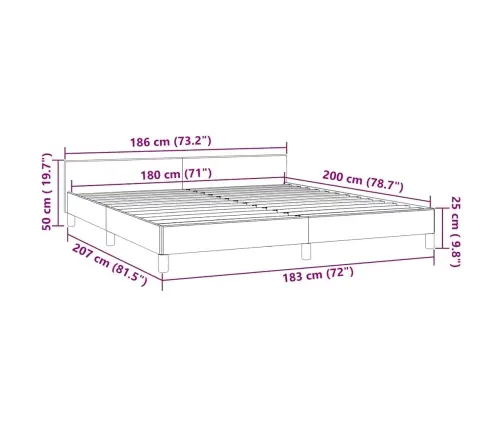 Lovos Rėmas Be Čiužinio, Juodos Spalvos, 180X200cm Aksomas