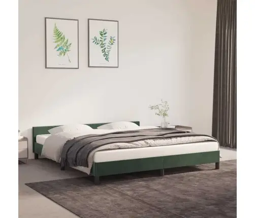 Lovos Rėmas Be Čiužinio Tamsiai Žalias 180X200 Cm Aksomas