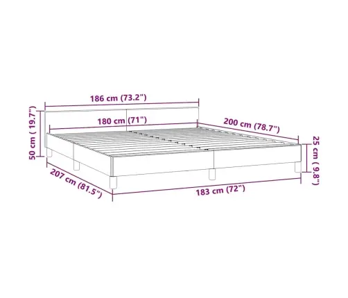 Voodiraam Peatsiga Ilma Madratsita Roosa 180X200 Cm Samet