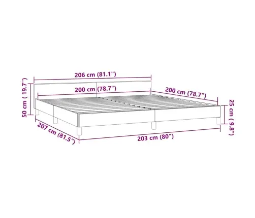 Voodiraam Ilma Madratsita, Helehall, 200 X 200 cm Samet