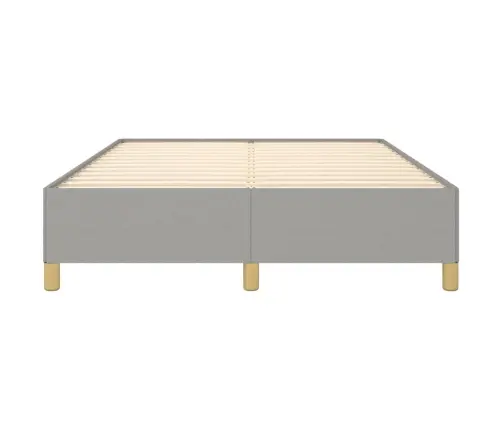 Gultas Rāmis Bez Matrača Gaiši Pelēks 120X190 Cm Dubults Audums Vidaxl