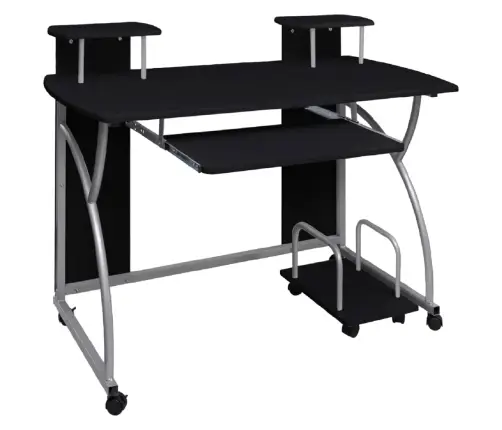 Datorgalds, Melns, 110X52X88,5 Cm, Inženierijas Koks Vidaxl