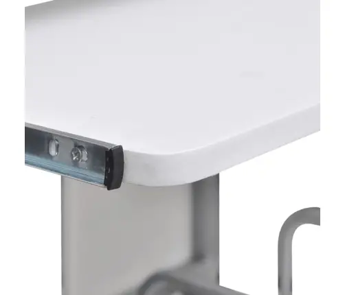 Datorgalds, Balts, 110X52X88,5 Cm, Inženierijas Koks Vidaxl