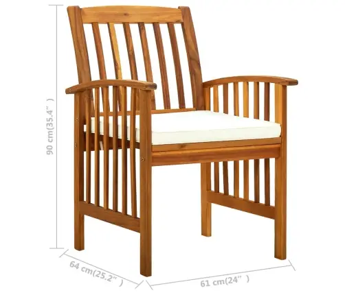 Aia Söögitoolid Istmepatjadega 6 Tk, Akaatsiapuit