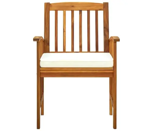 Sodo Valgomojo Kėdės Su Pagalvėlėmis, 8Vnt., Akacijos Masyvas